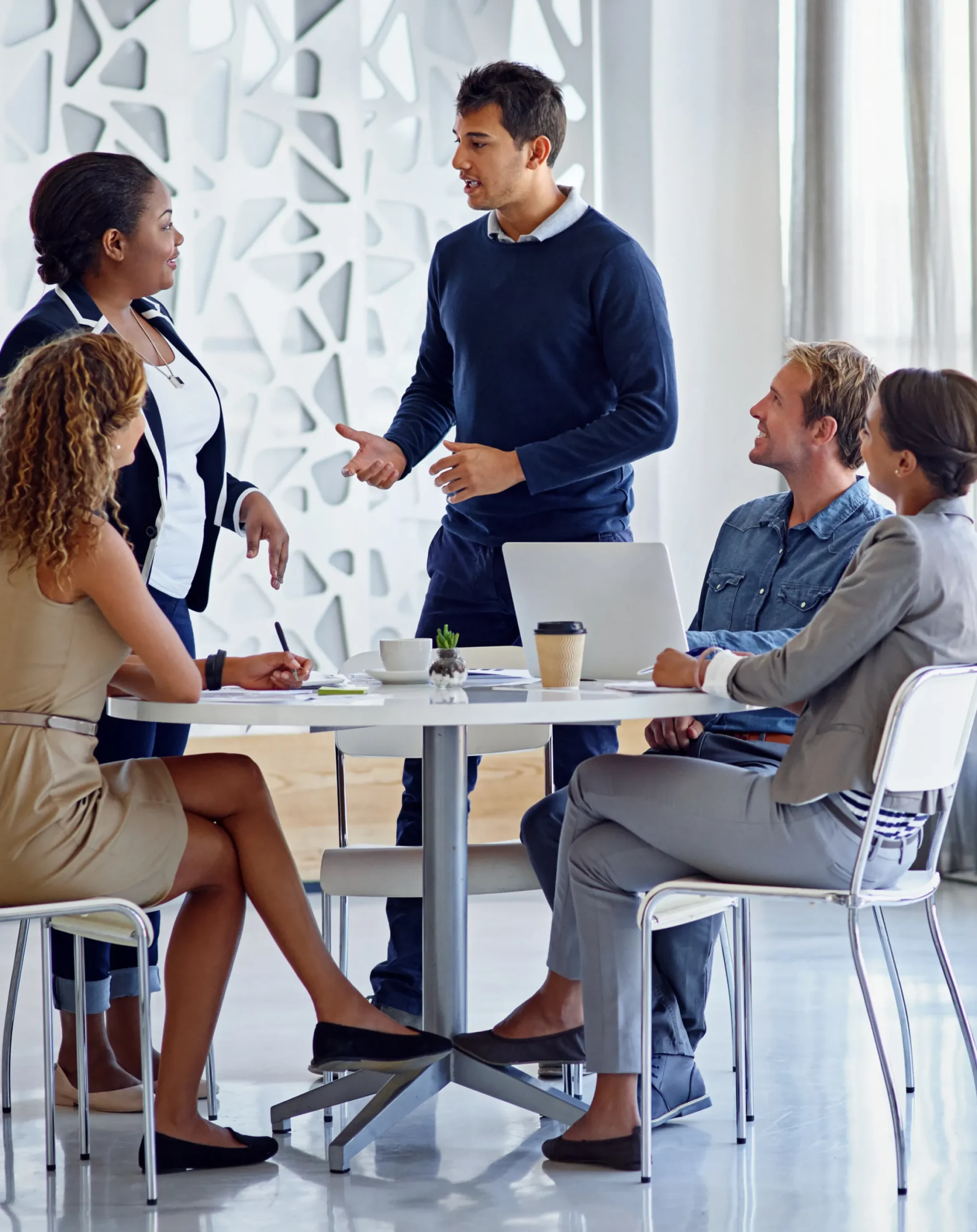 Business team discussing franchise benefits strategies